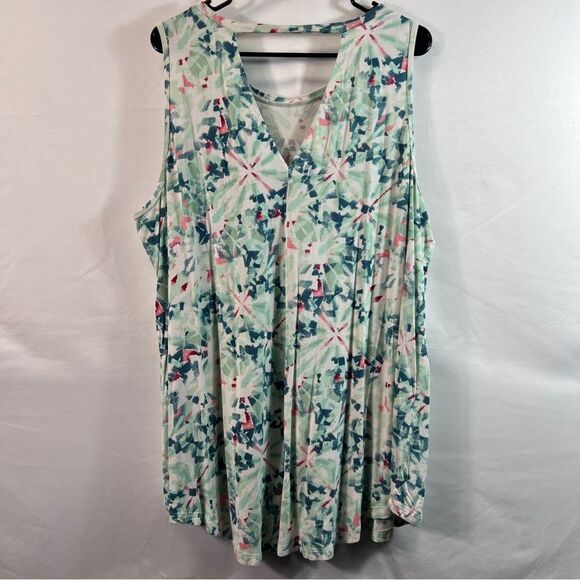 Livi by Lane Bryant Womens Kaleidescope Sleeveless Top 0621 - Picture 6 of 13
